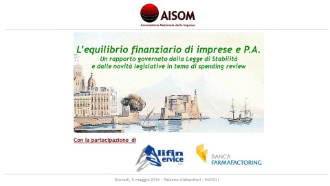 COMUNICATO_L’equilibrio finanziario di imprese e P.A._Napoli_5 maggio 2016